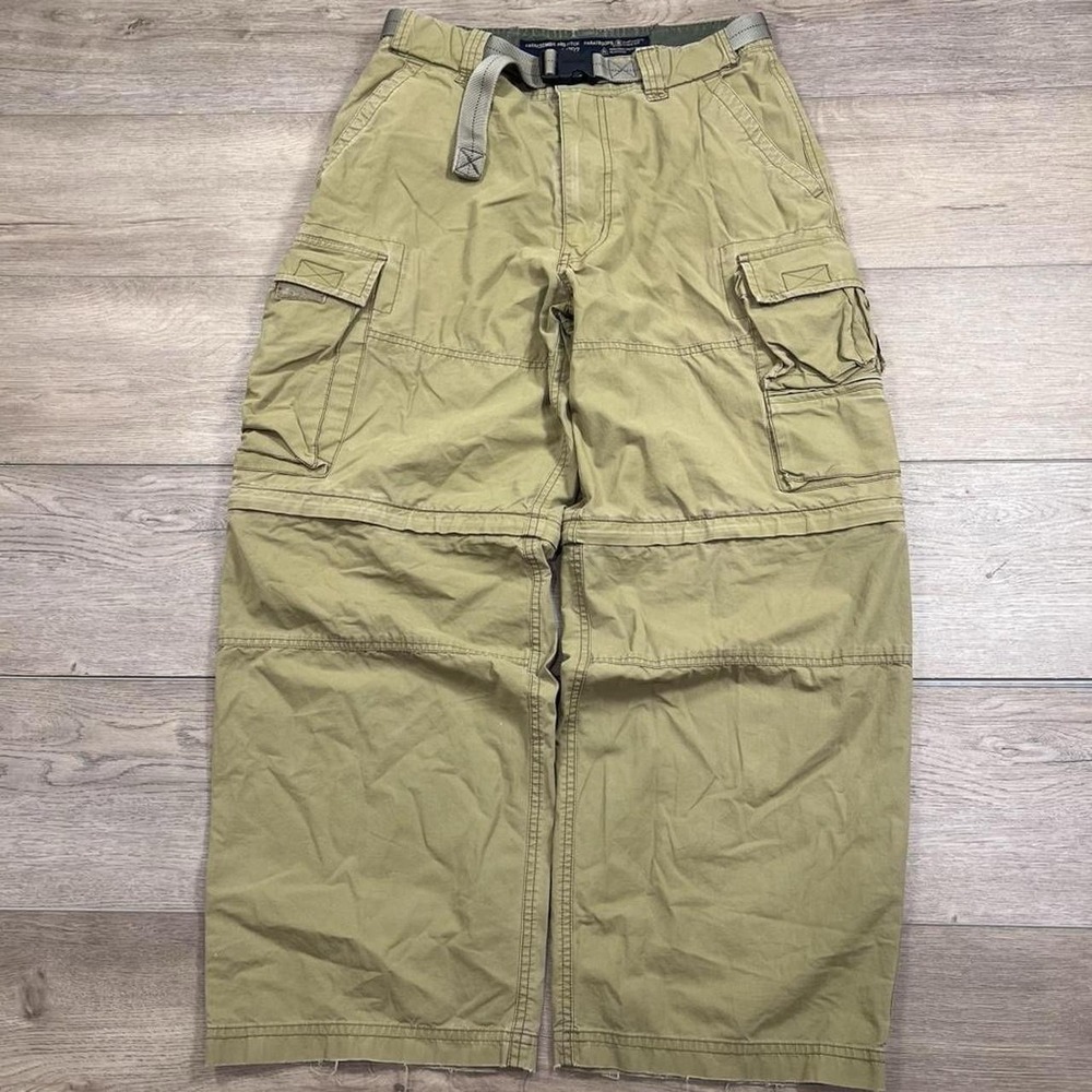 Vintage abercrombie fitch paratrooper baggy cargo pants Size Small Green Khaki